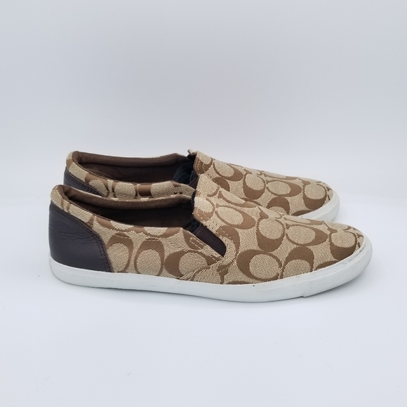 Coach Shoes - Coach Alegra Slip On Womens Athletic Streetwear Sneakers Brown Size 7.5